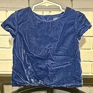 4T OshKosh Navy Velour Top